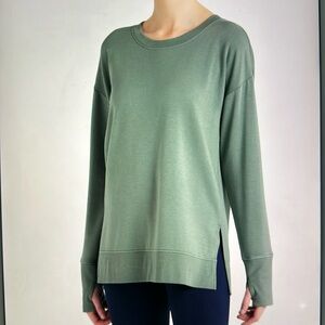 We Wander Mimi Side Split Modal Fleece Top